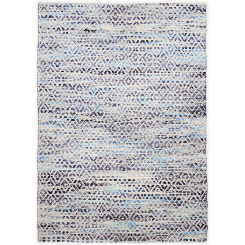 Smooth Comfort Geometric Wool and Cotton Hand Woven Area Rug, Rectangular 160 x 230cm
