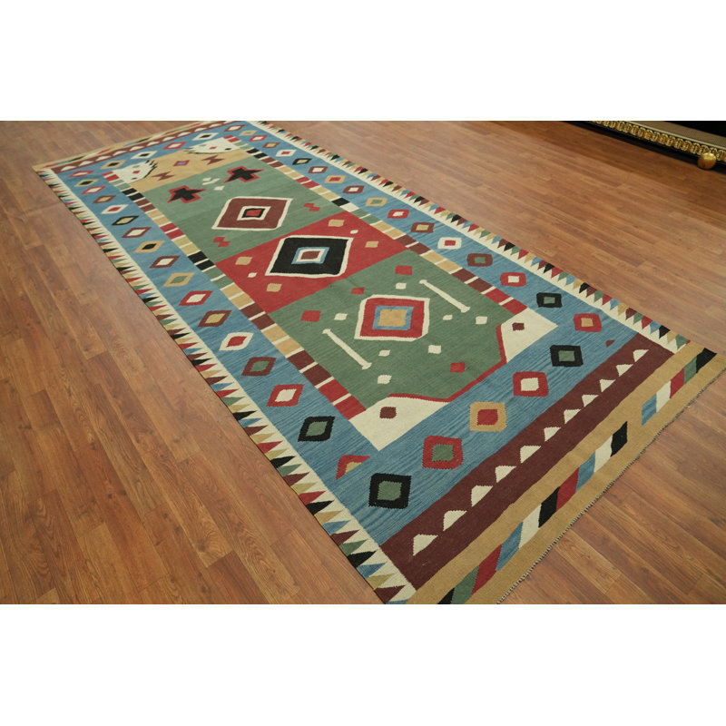 Tapis oriental coloré Kilim 5 x 12
