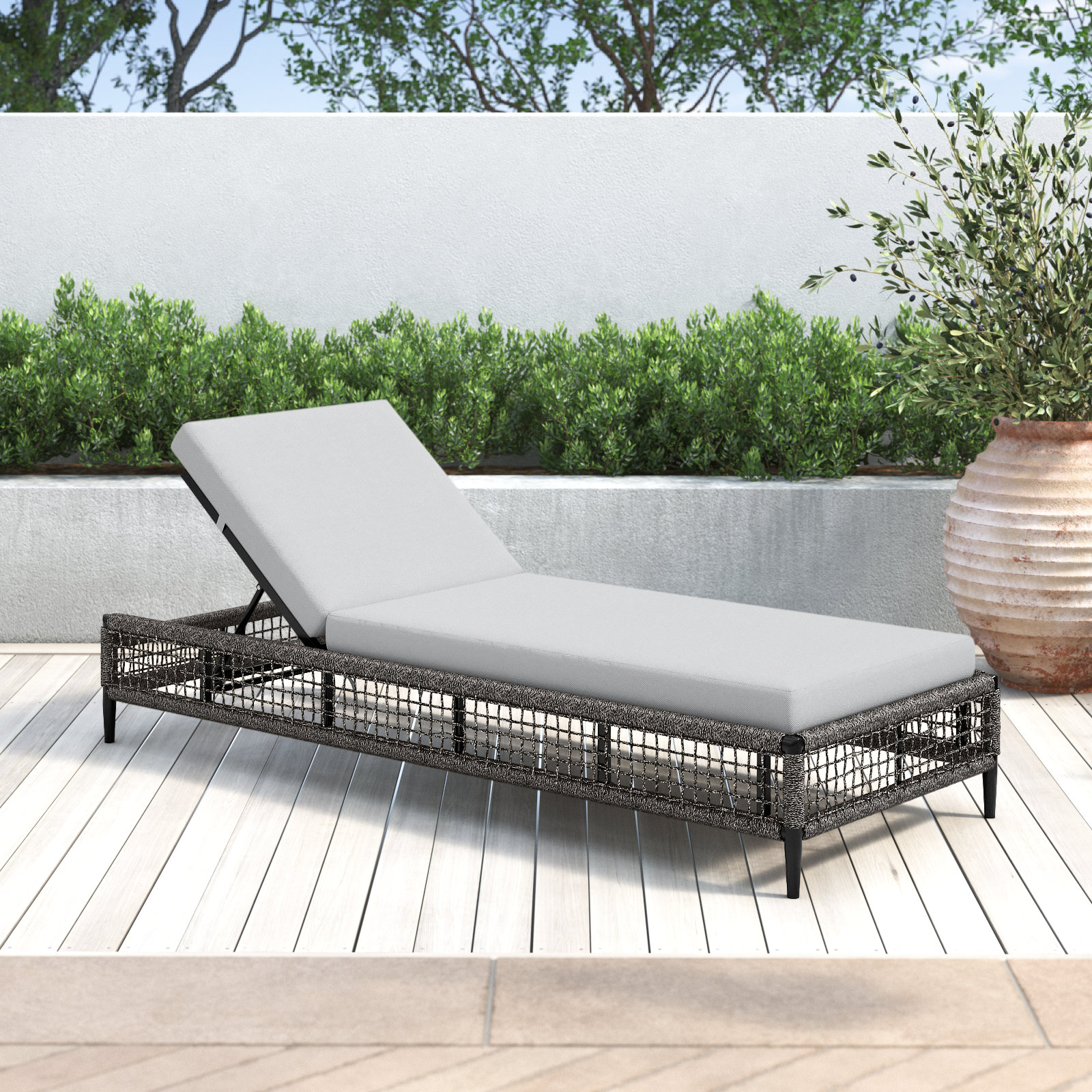 Scotia 31'' Outdoor Aluminum Chaise Lounge
