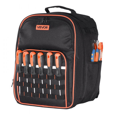Tool Backpack 49 Pockets Tear-resistant Jobsite Backpack for Electrician