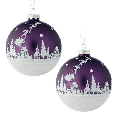 Ornement en forme de boule de père Noël 4 "en vol 