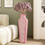 Crystal Pink Glass Floor Vase