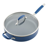 Anolon Advanced Home Hard Anodized Nonstick Sauté Pan with Helper Handle and Lid, 5 Quart