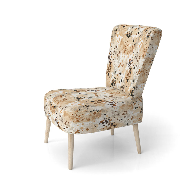 Chaise d'appoint rembourrée moderne et contemporaine Abstract Paw Print Patterning III