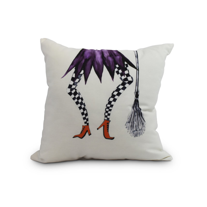 Witches Brew Esmeralda Decorative Square Throw Pillow, White, 26" x 26"
