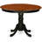 5 Piece Dining Table Set for 4 Includes a Round Kitchen Table with Pedestal and 4 Linen Fabric Kitchen Dining Chairs, 36x36 Inch, Black & Cherry-658887032-632238179