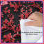 Édredon damassé à motif floral rouge-130095129