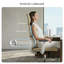  Fauteuil de direction moderne en cuir de polyuréthane à haut dossier, blanc-30849331
