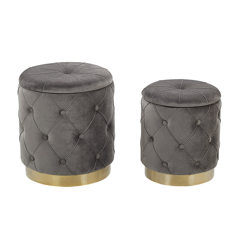 Manufactured Wood Accent Stool, Grey