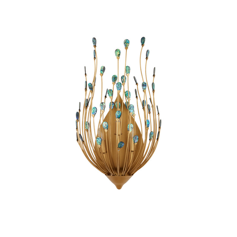 Delphos Wrought Iron Flush Mounted Sconce