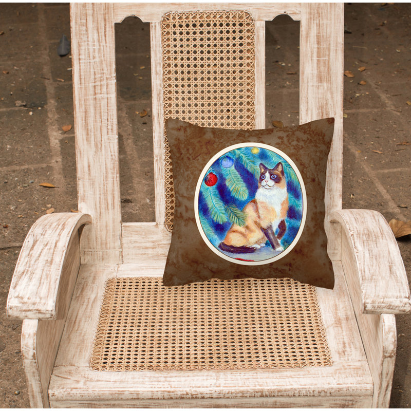  Housse et insert de coussin carré d'extérieur Christmas Tree Cat