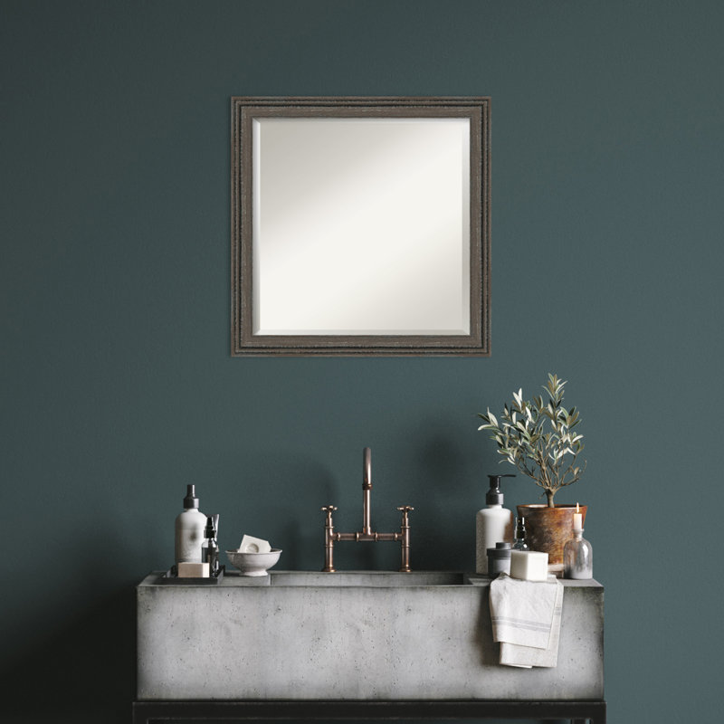 Miroir mural Whanger, Brun, Rectangle, 33,5 po x 43,5 po