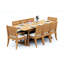 6 Seats 7 Pcs Grade-A Teak Wood Dining Set: 94" Double Extension Mas Rectangle Trestle Leg  Table And 6 Atnas  Chairs (2 Arm & 4 Armless Chairs) #11AT2102-2019866924-1993159378