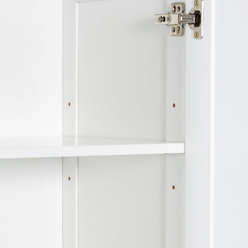 Bathroom Cabinet With Laundry Basket - White, Spacious And Toppling White Storage With Space