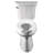 1955CT Commercial Heavy Duty Open Front Toilet Seat, Never Loosen, ELONGATED, Plastic, White, 2-Pack