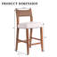 Rustic Bar Stool,Solid Wood Frame