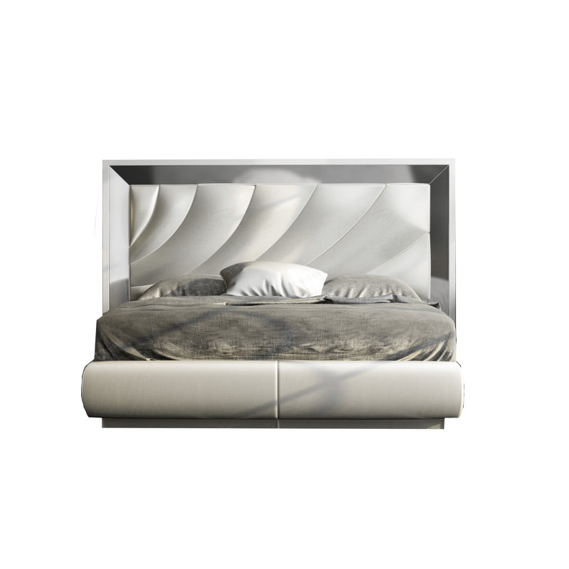 Annalya Upholstered Panel Bed, Matte, Queen