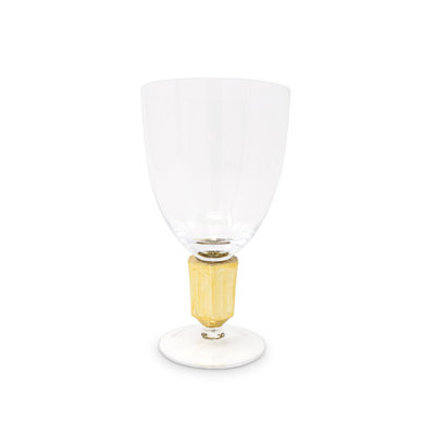 Ensemble de 6 verres à eau avec tige dorée