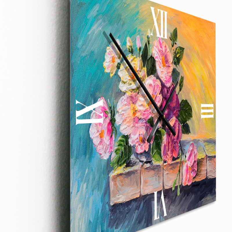 Horloge murale Nature morte avec fleurs, Petit