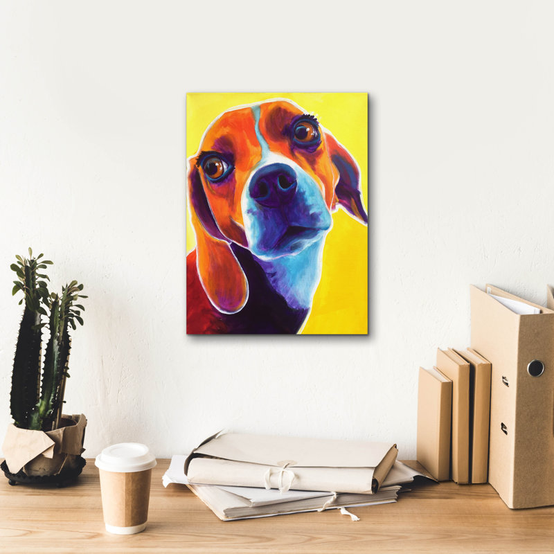 "Beagle - Marcie" par Dawg Painter, H 16 po x l 12 po x P 0,75 po