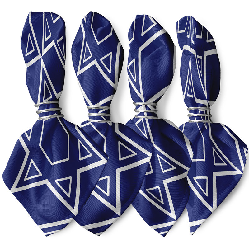 Kweli Star Pattern Napkins, Blue
