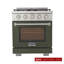 KUCHT Professional 30 po 4,2 pieds cubes Cuisinière au gaz naturel et four à convection en vert olive avec brûleurs True Simmer-97805563-97805564