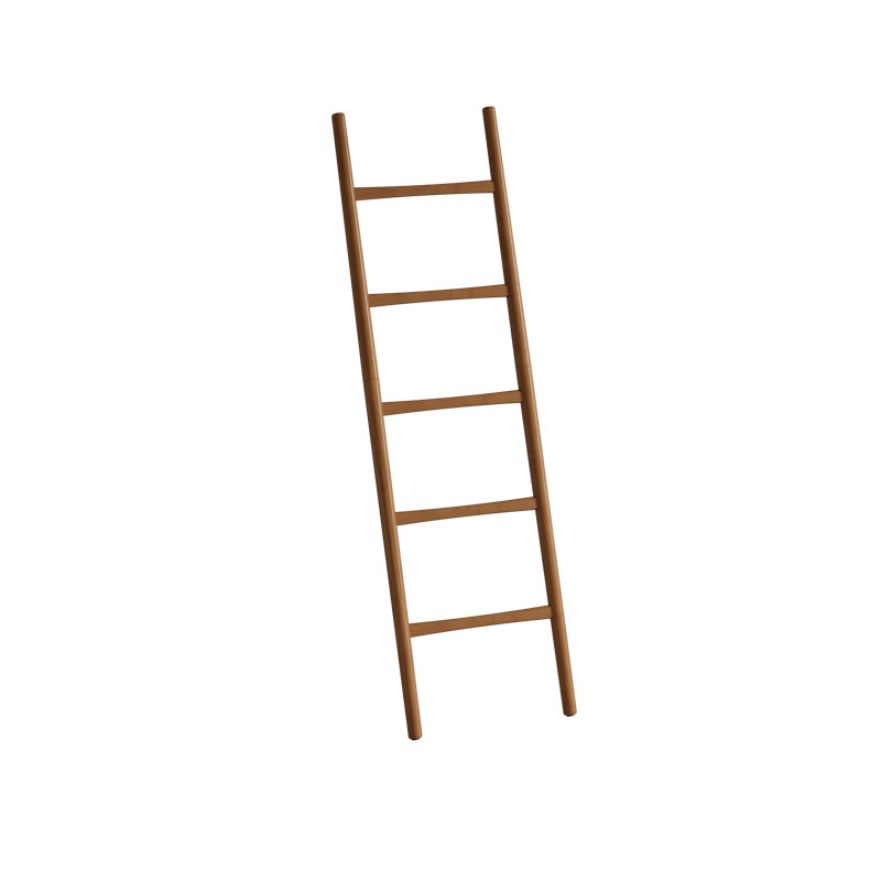 5-Rung Solid Wood Blanket & Towel Ladder for Bathroom Bedroom Living Room