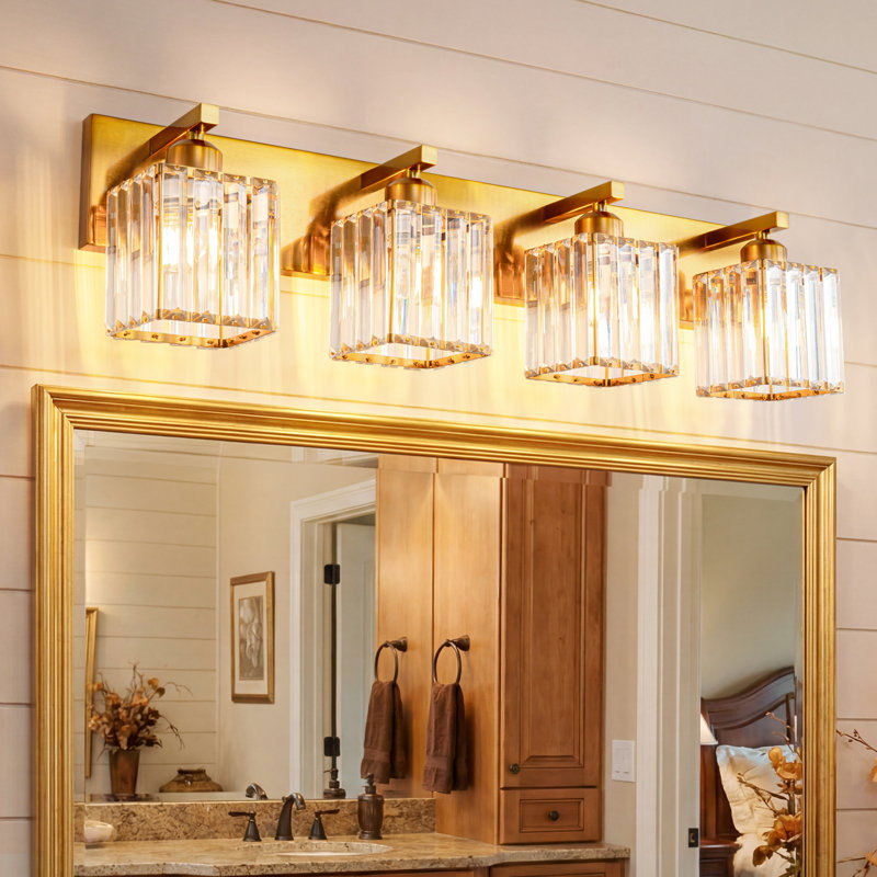 Lanceton Dimmable Vanity Light, Gold, 4 Lights