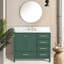 Meuble-lavabo de 42 po autoportant avec lavabo, bois massif, tiroirs à fermeture en douceur pour une structure en bois de meuble-lavabo de 42 po au design silencieux et contemporain, atmosphère sophistiquée et légère