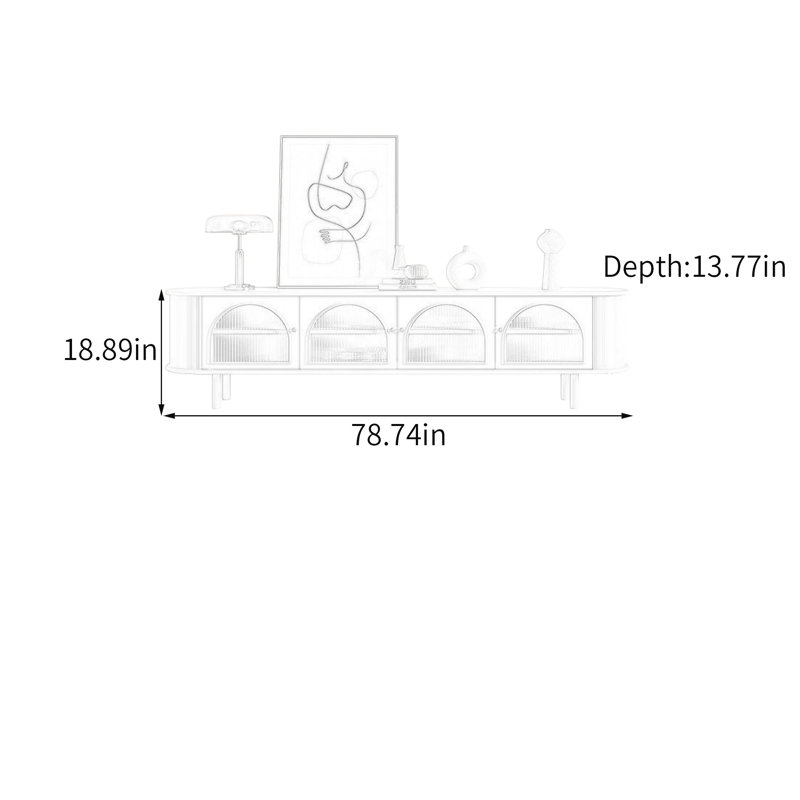 Doron, 18.89" H x 78.74" L x 13.77" W
