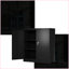 Armoires | Armoire de rangement verrouillable en métal avec 2 portes Tablettes réglables | Bureau / garage / entrepôt | Noir, métal
