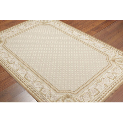 Eurith One-of-a-Kind 5'11" X 8'7" Wool Area Rug in Beige