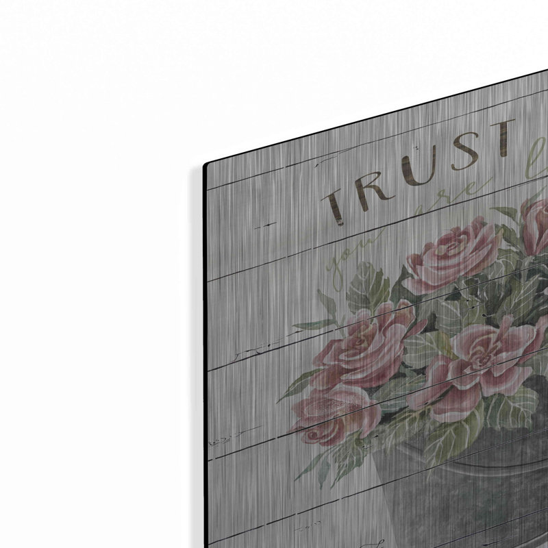 «Trust Me» par Cindy Jacobs, art mural en métal, H 12 po x l 12 po