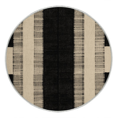 Machine Washable Checkered Beige Area Rug