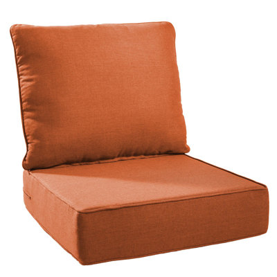 Allo 24"X24"X6" Thick Cushions & Pillows Set - Deep Seat Indoor/Outdoor Water & Fade Resistant by Latitude Run