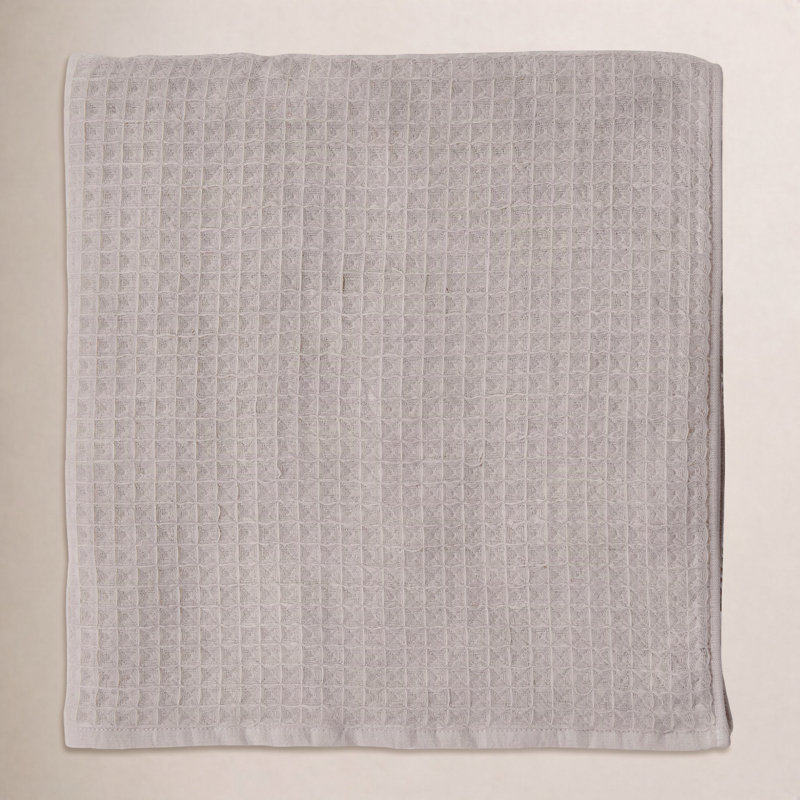 Waffle Twist Bath Towel, Gray, Bath Towel - 1 Pack