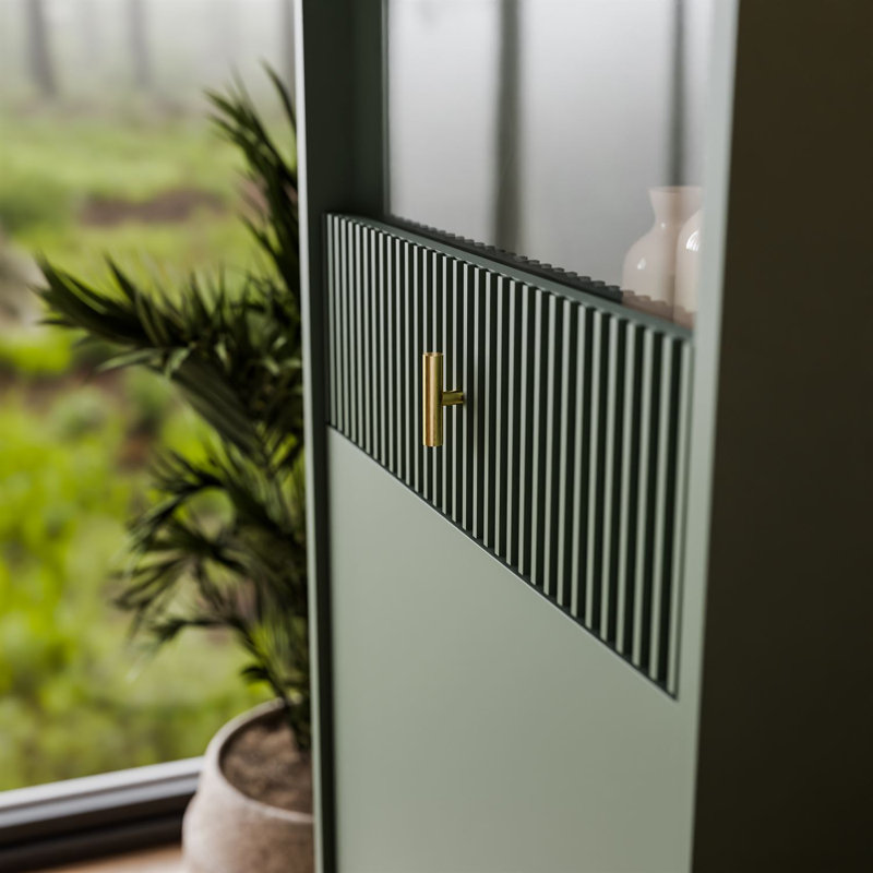 54cm Sideboard, Black/Smoke Green