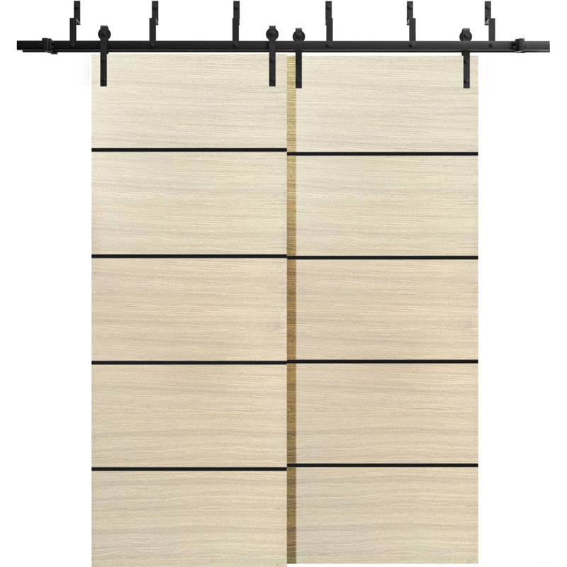 Porte de grange en bois massif massif, 60 po x 96 po