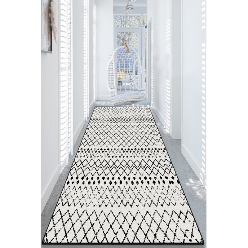 Antibacterial Hall Carpet, 100% Polyester, 39.4 x 78.7 inches | Non-Slip Underside, 0.4 in Pile Height | Washable by Machine, Durable Dot Base | Perfect for High Traffic Areas, Easy to Clean and Maintain
