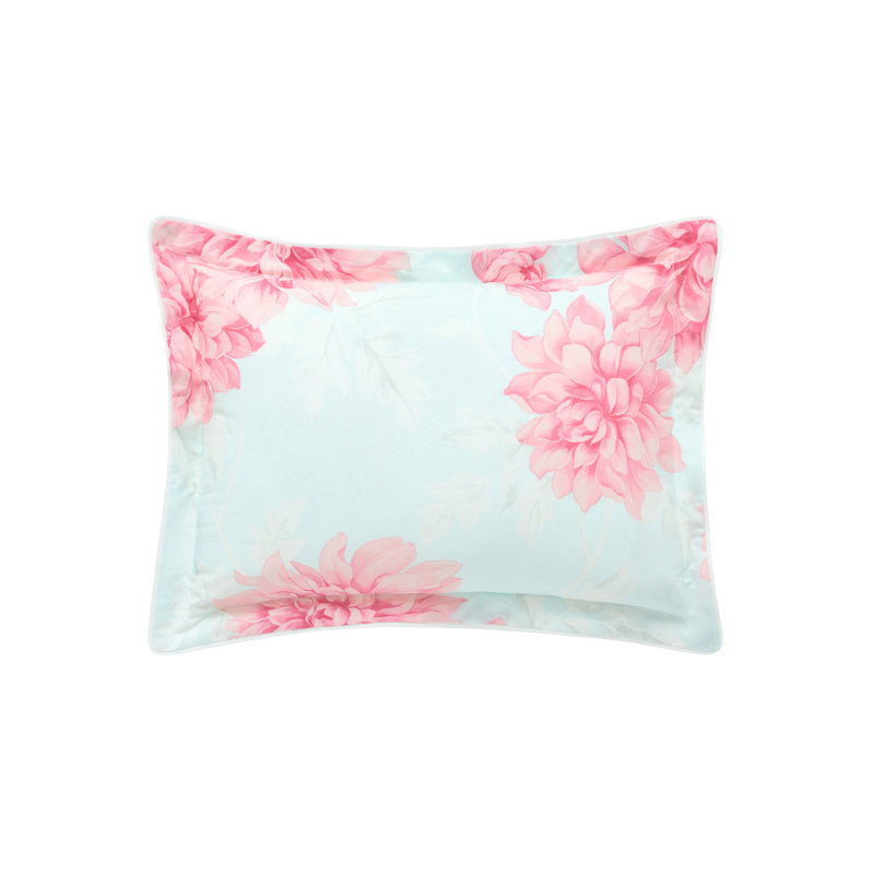 Cocktail Euro sham, Pink: Green; White, Cocktail, Boudoir