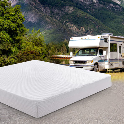 Alwyn Home Pacifica White RV Memory Foam MattressMedium Firm Feel, Breathable Memory Foam, Certified Safe Foams & Fabric, Mattress in A Box