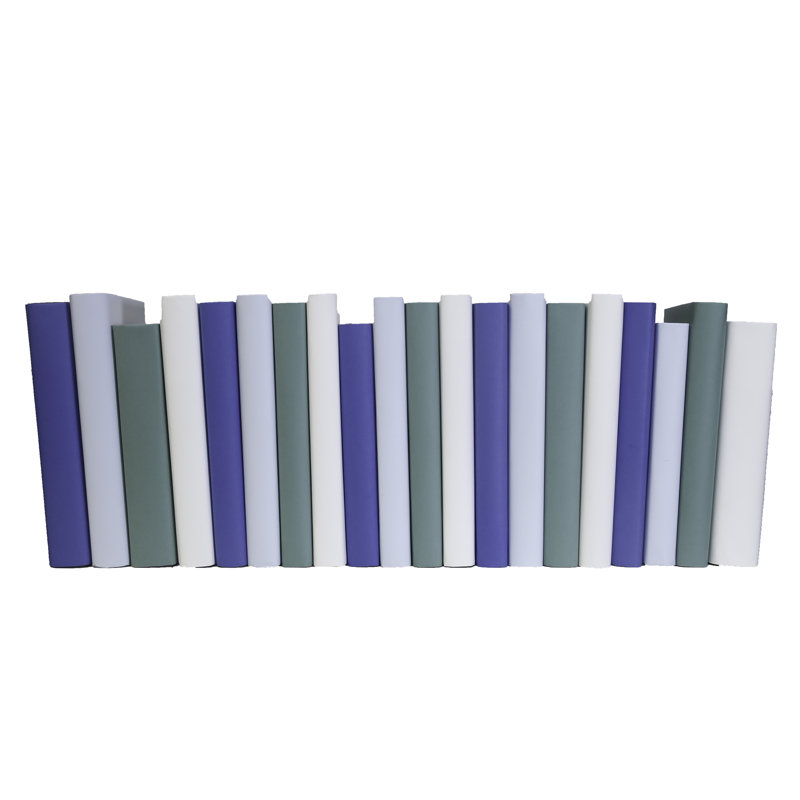 Livres décoratifs - livres sur papier océan - livres bleus au pied