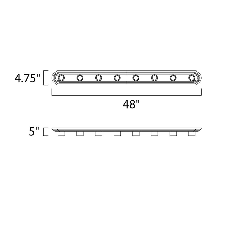 Carder 8 - Light Dimmable Vanity Light, Polished Chrome