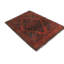 Tapis oriental noir / rouge en laine noué à la main 3 pi 4 po x 4 pi 9 po Cremeans