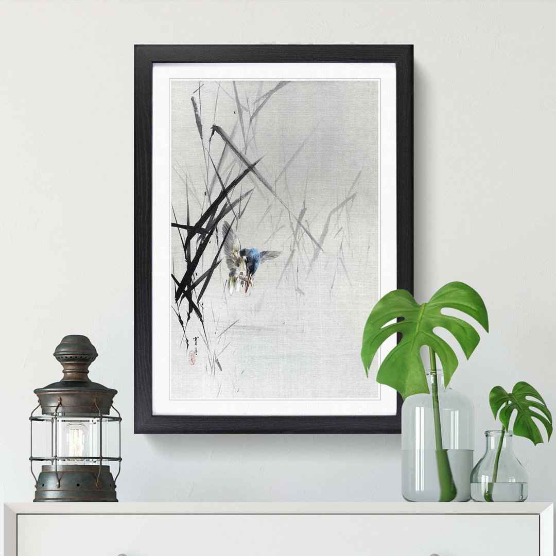 Bird Catching a Fish by Watanabe Seitei - Picture Frame Painting Print