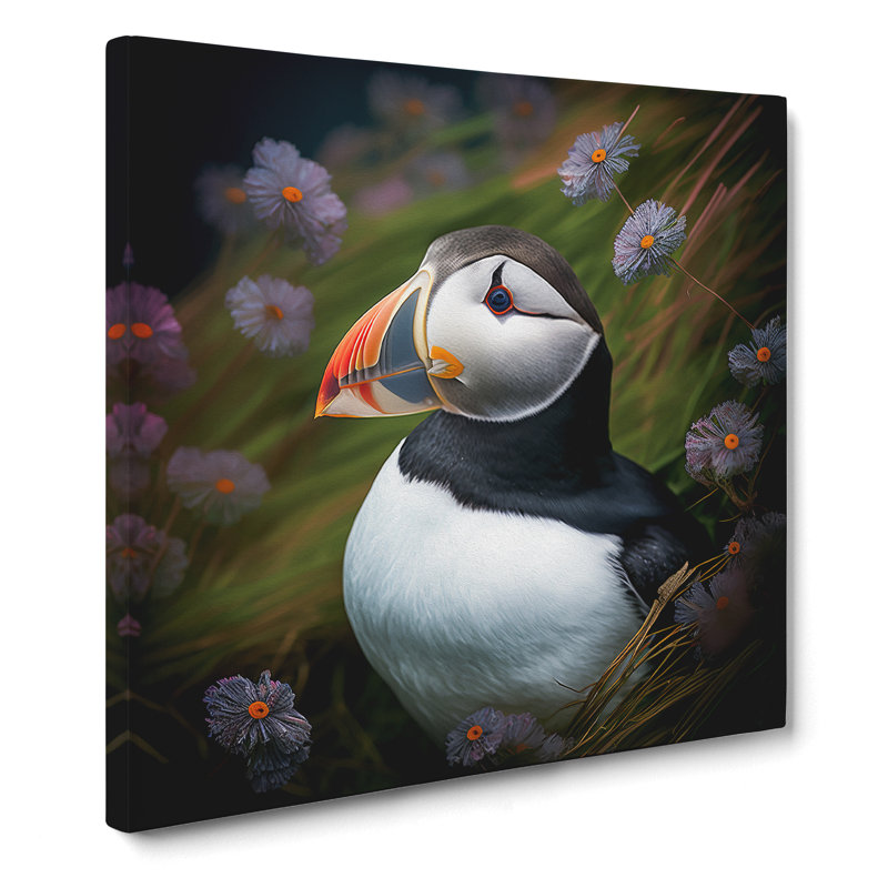 Puffin Photograph - Wrapped Canvas, 35cm H x 35cm W x 3cm D