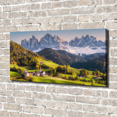Panorama Of The Mountains - No Frame Print on Glass