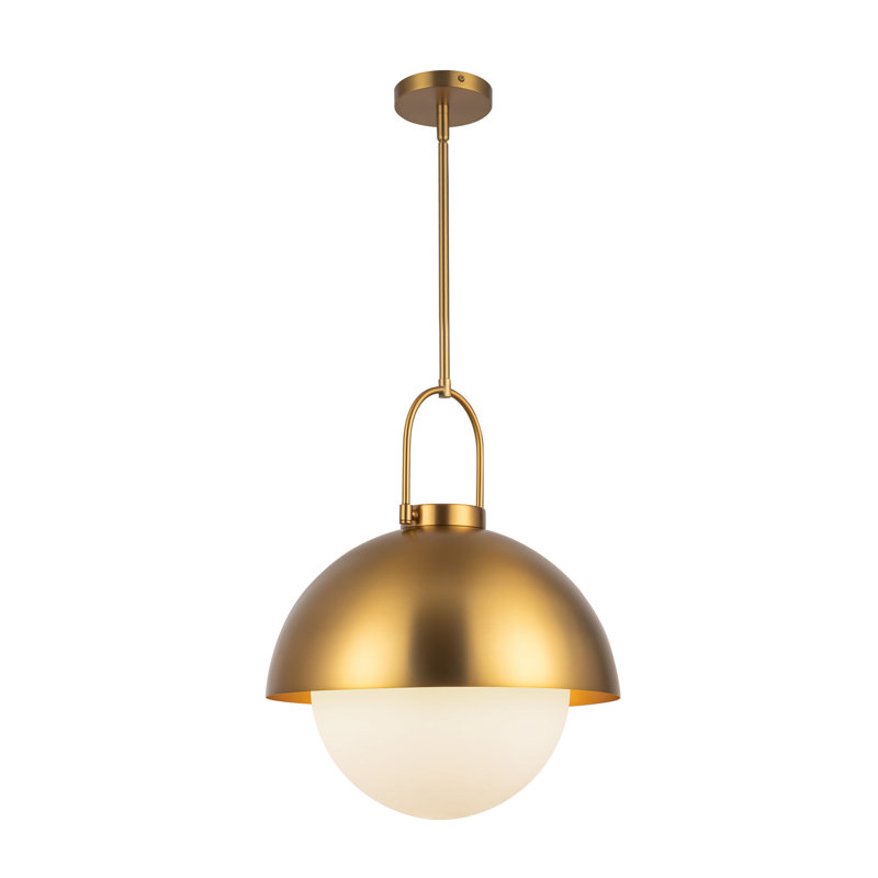 Navarre 1 - Light Dome Pendant, Aged Gold
