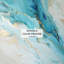 Sarcelle et or, charme de glacier, art liquide - rideau occultant glacier - 1 panneau-107808768