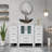 Sharee 48" Single Bathroom Vanity With Vessel Sink, Manufactured Wood Top, Faucet And Drain-289476814-289476815